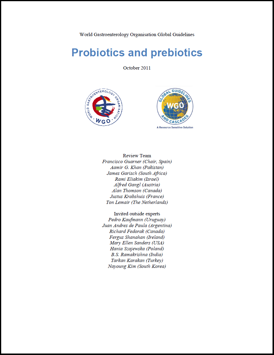 Probiotics and Prebiotics Guideline 
